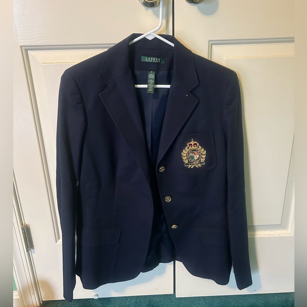 Ralph Lauren Dark Blue Blazer with Crest